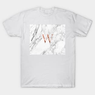 Monogram rose marble W T-Shirt